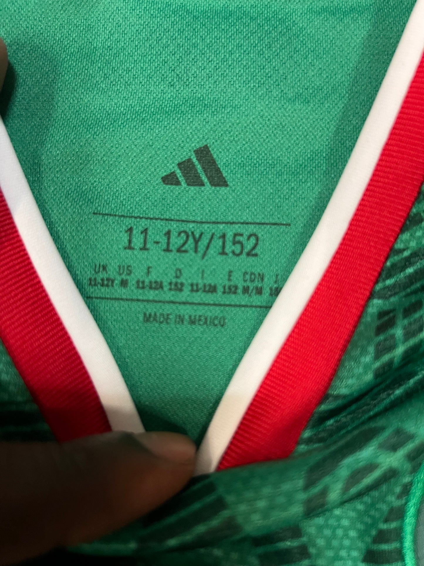 Adidas home Mexico 2026 longsleeve youth jersey