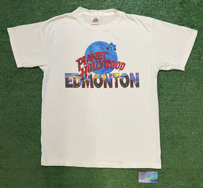 Vintage 1990s Planet Hollywood Edmonton tee