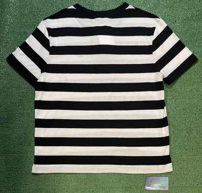 Celine embroidered cropped striped tee