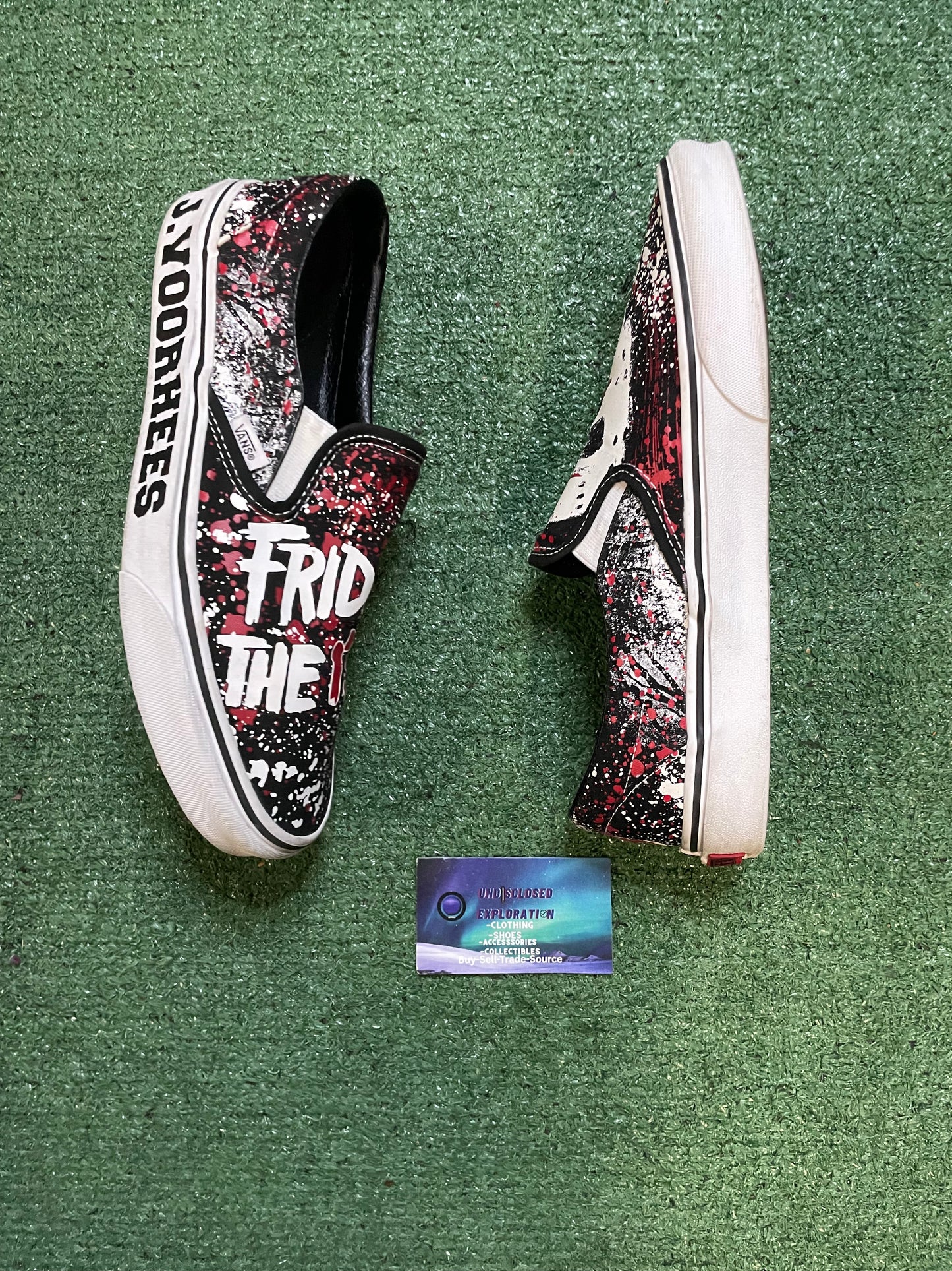 Vans House of Terror Friday the 13th Jason Voorhees slip on size 10men/11.5women