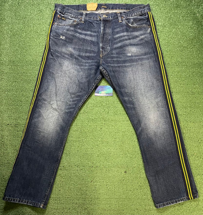 Polo Ralph Lauren striped green & yellow jeans