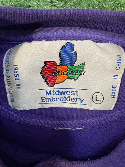 Vintage 1990s UW university of huskies embroidered purple crewneck