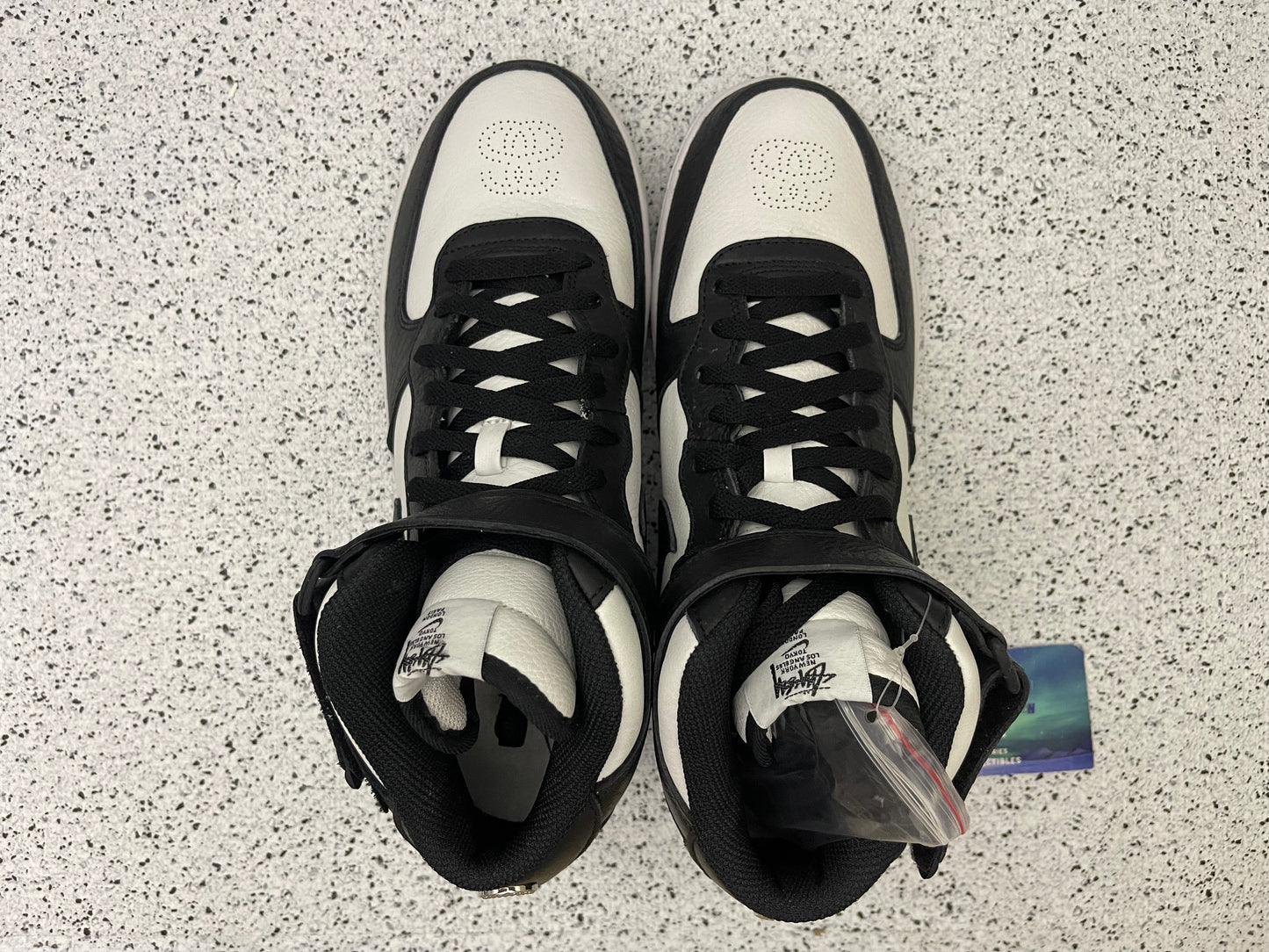 Nike Stussy Air Force 1 Mid Light Bone Black