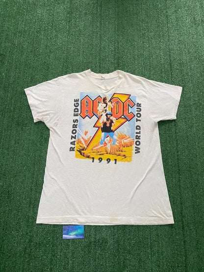 Vintage ACDC 1991 Razors Edge Tour T Shirt