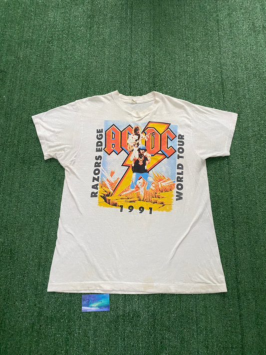 Vintage ACDC 1991 Razors Edge Tour T Shirt