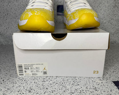 Jordan 11 Low Yellow SnakeSkin 9 Men/10.5 Women “Preowned”