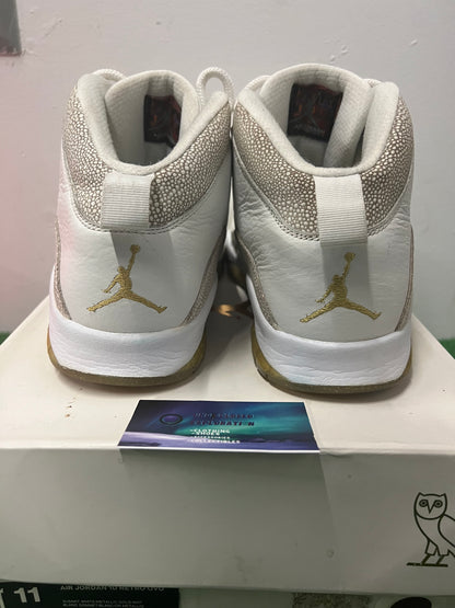 Jordan 10 ovo white size 11men/12.5women