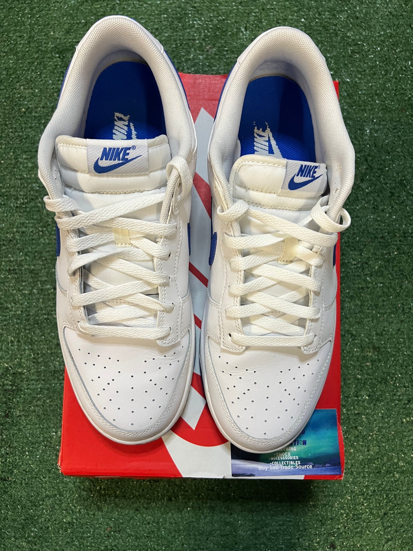 Nike dunk low white hyper royal size 11men/12.5women
