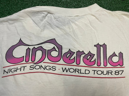 Vintage 1987 Cinderella night songs world tour tee