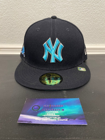 New York Yankees black and blue  new era fitted hat