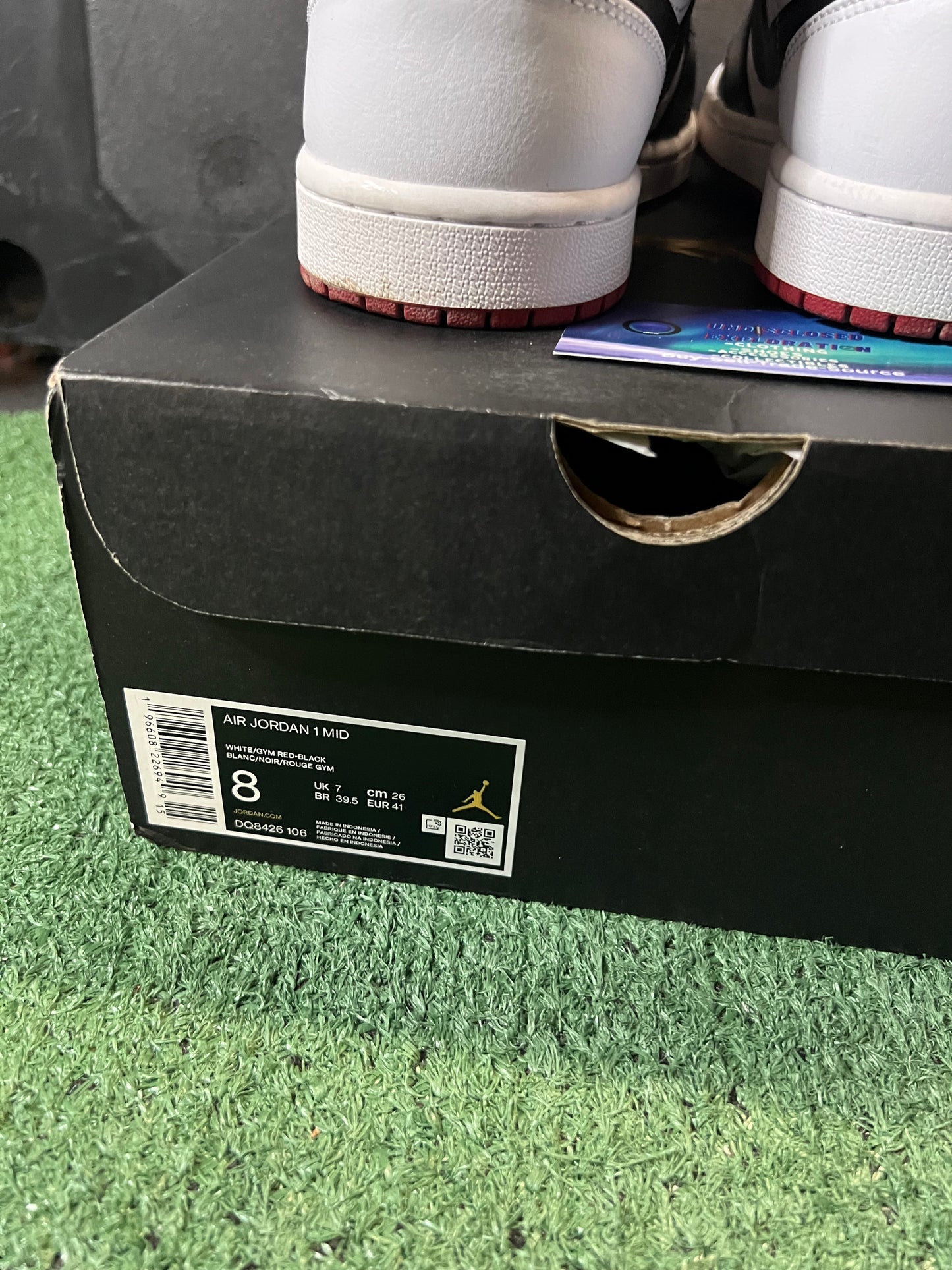 Air Jordan 1 gym red black toe size 8men/9.5women
