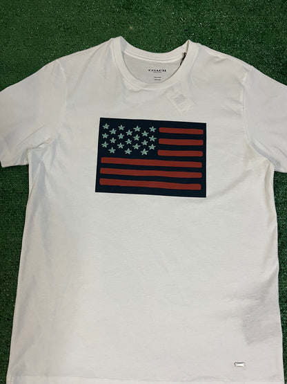 Coach embroidered flag star tee