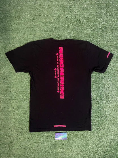 Chrome hearts Black and pink made in Hollywood tee