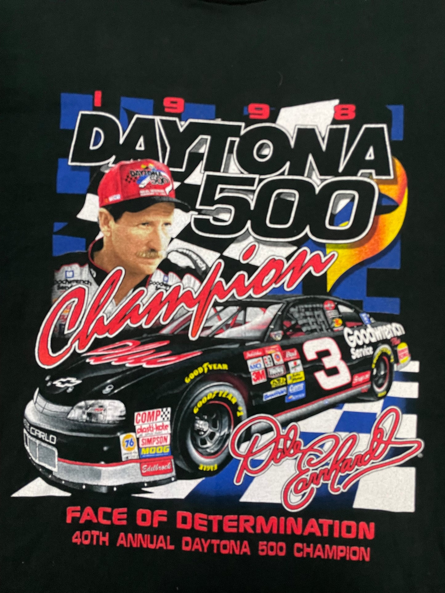 Vintage 1998 Daytona 500 Dale Earnhardt championship tee