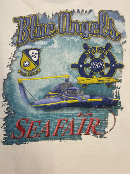 Vintage 2000s Seafair blue angel tee