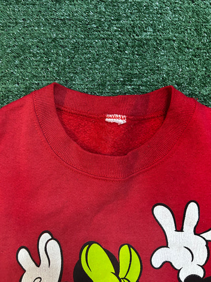 Vintage 1990sMickey Mouse roller skating crewneck