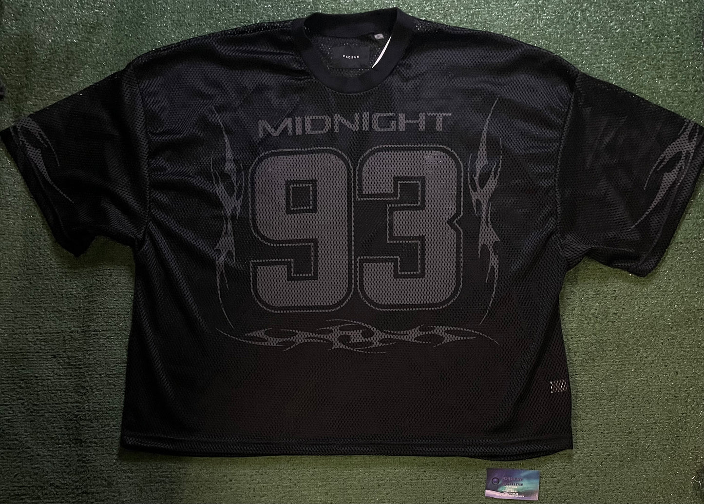 Midnight blossom mesh jersey