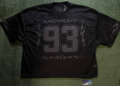 Midnight blossom mesh jersey