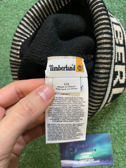Timberland stadium black and white beanie