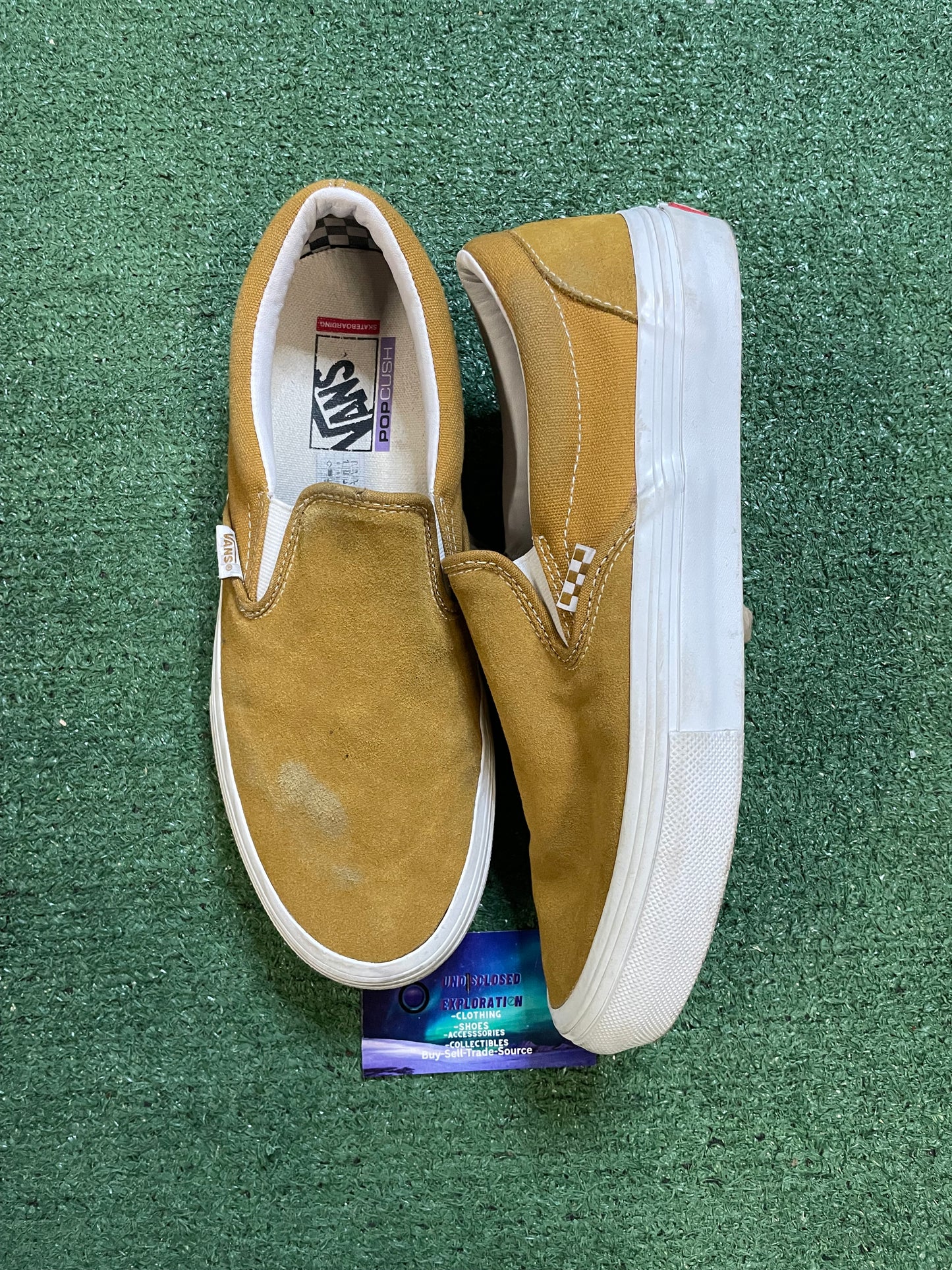 Vans mustard yellow slip on size 10men/11.5women