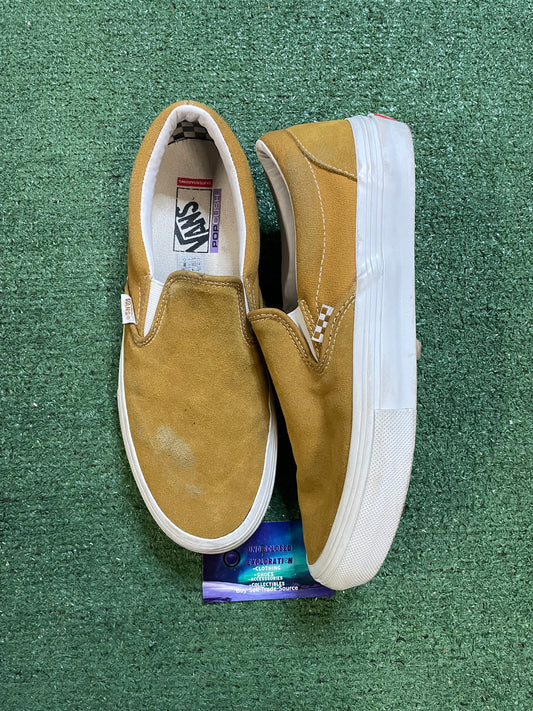 Vans mustard yellow slip on size 10men/11.5women