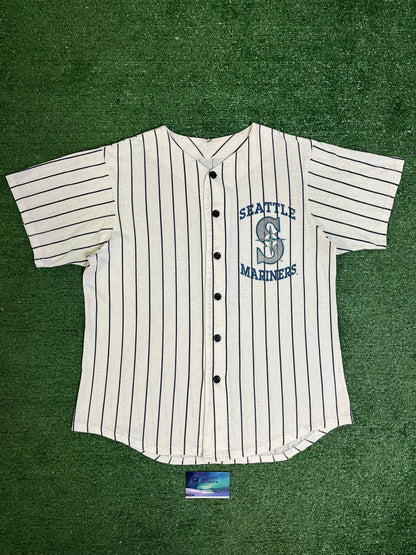 Vintage 1990s Seattle mariners pinstripe jersey