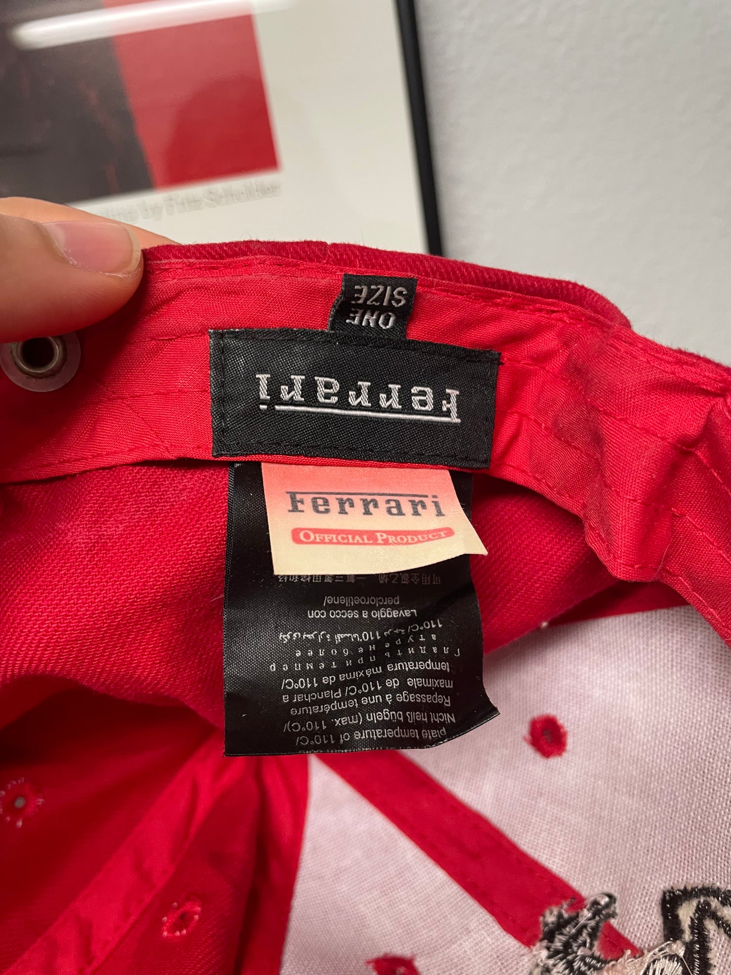 Vintage Ferrari red horse hat