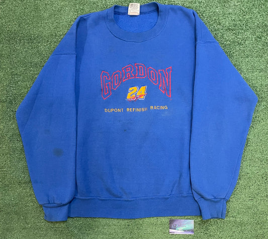 Vintage 1990s Jeff Gordon NASCAR DuPont crewneck
