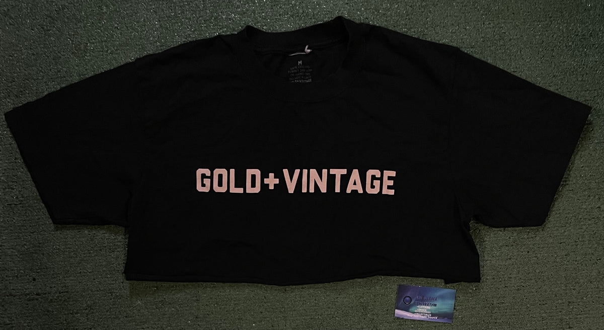 Gv Gallery Gold+Vintage black cropped tee
