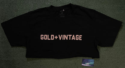 Gv Gallery Gold+Vintage black cropped tee