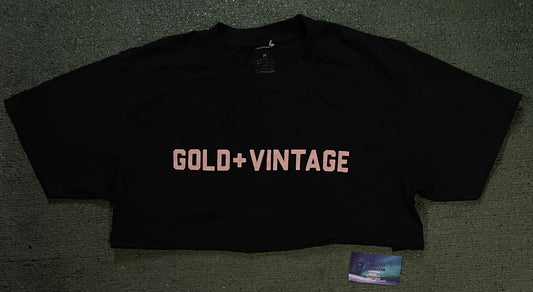 Gv Gallery Gold+Vintage black cropped tee