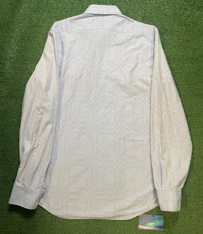 Burberry light blue tonal check pattern shirt