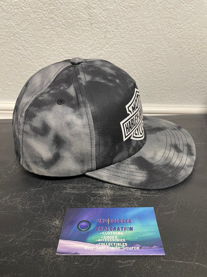 Harley Davidson grey & black tie dye hat