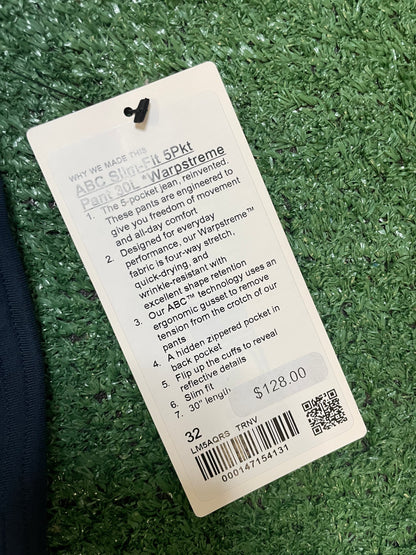 lululemon ABC 5 pocket pant true navy