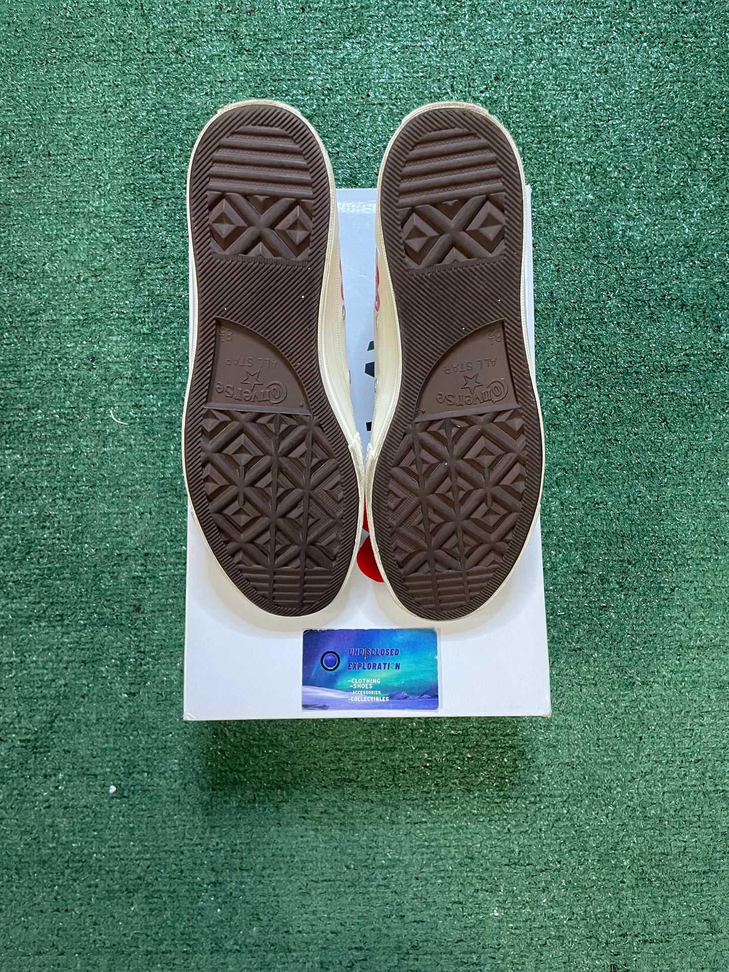 CDG X converse multi heart high top size 8.5men/10women