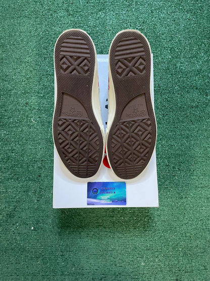 CDG X converse multi heart high top size 8.5men/10women