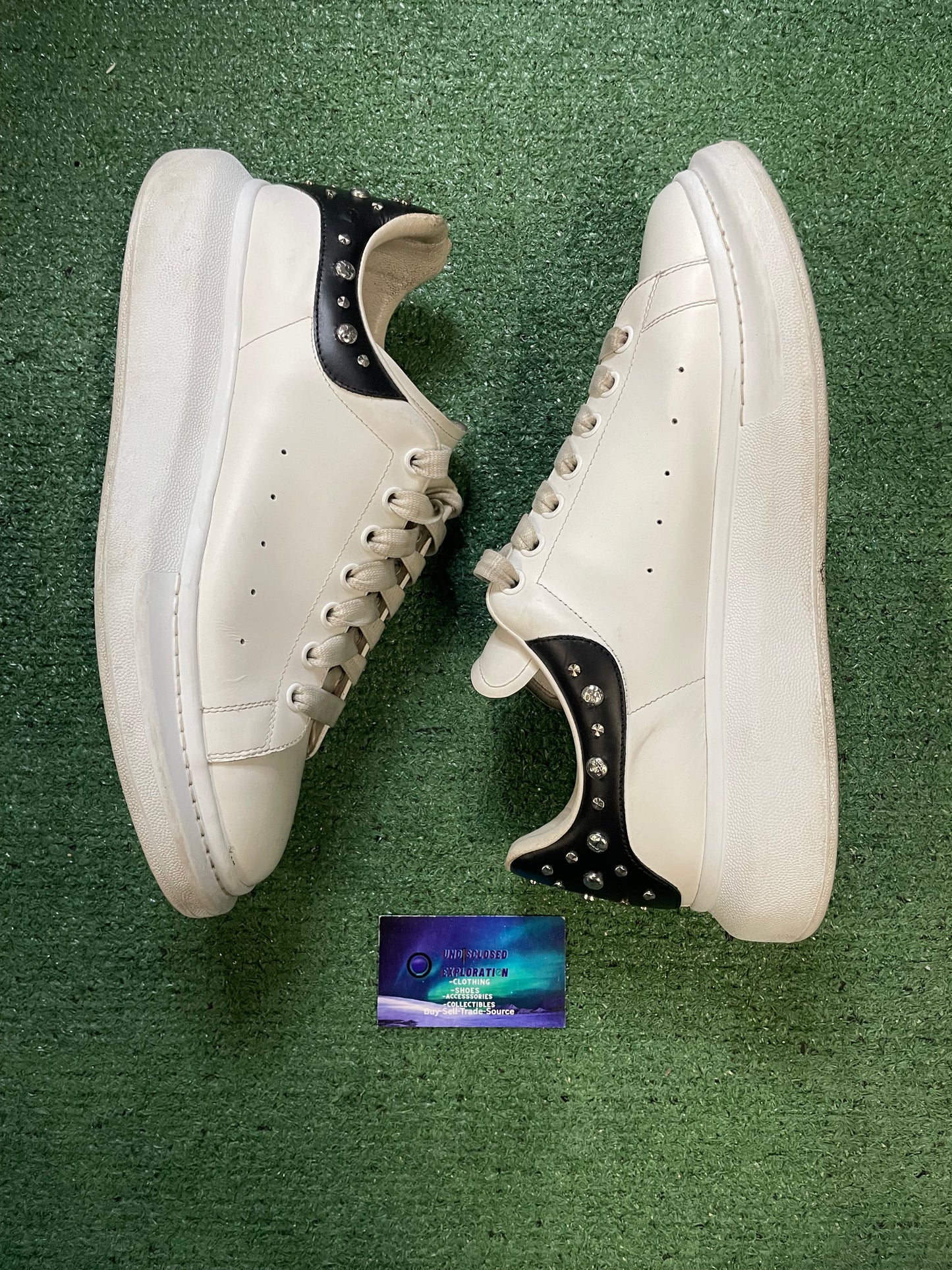 Alexander McQueen white studded sneakers size 13men/14.5women(EU 46)
