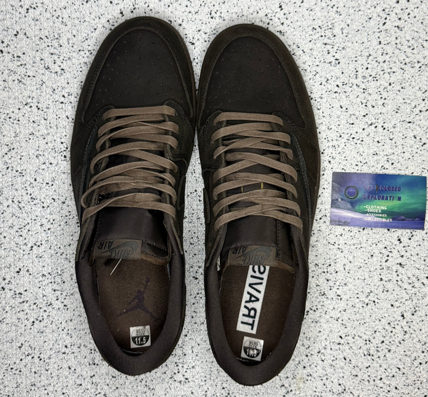 Jordan 1 Low Travis Scott Velvet Brown 11.5 Men/13 Women “Preowned”