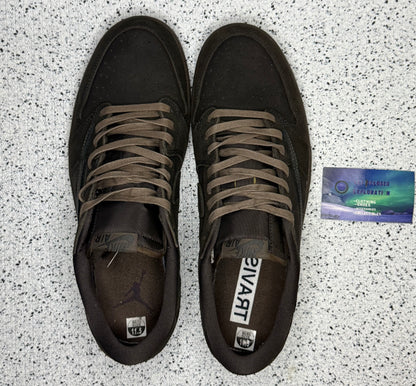 Jordan 1 Low Travis Scott Velvet Brown 11.5 Men/13 Women “Preowned”