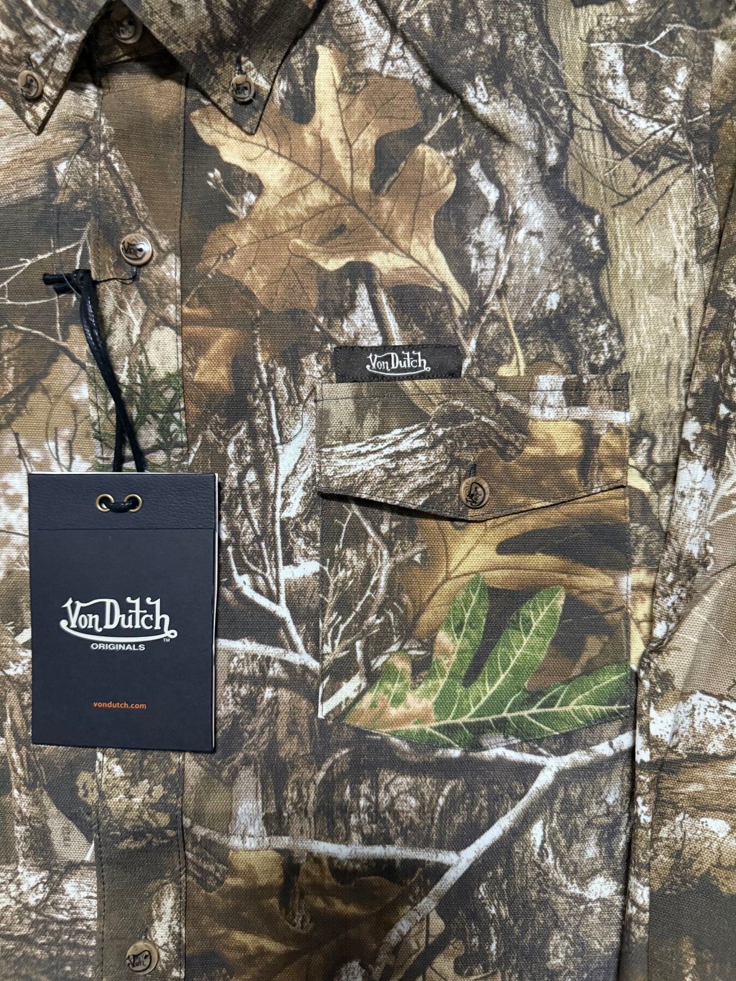 Von Dutch Camo Button Up Shirt
