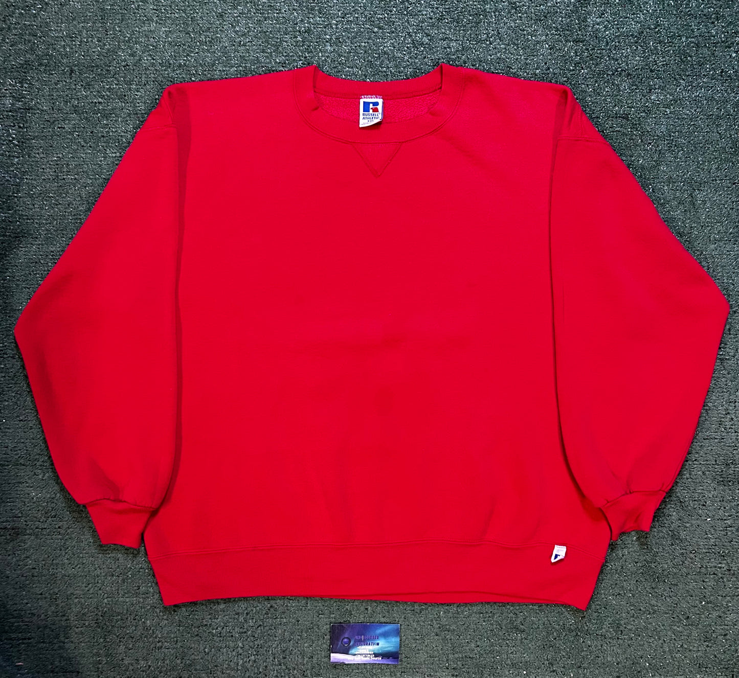 Vintage 1990s Rusell red blank crewneck