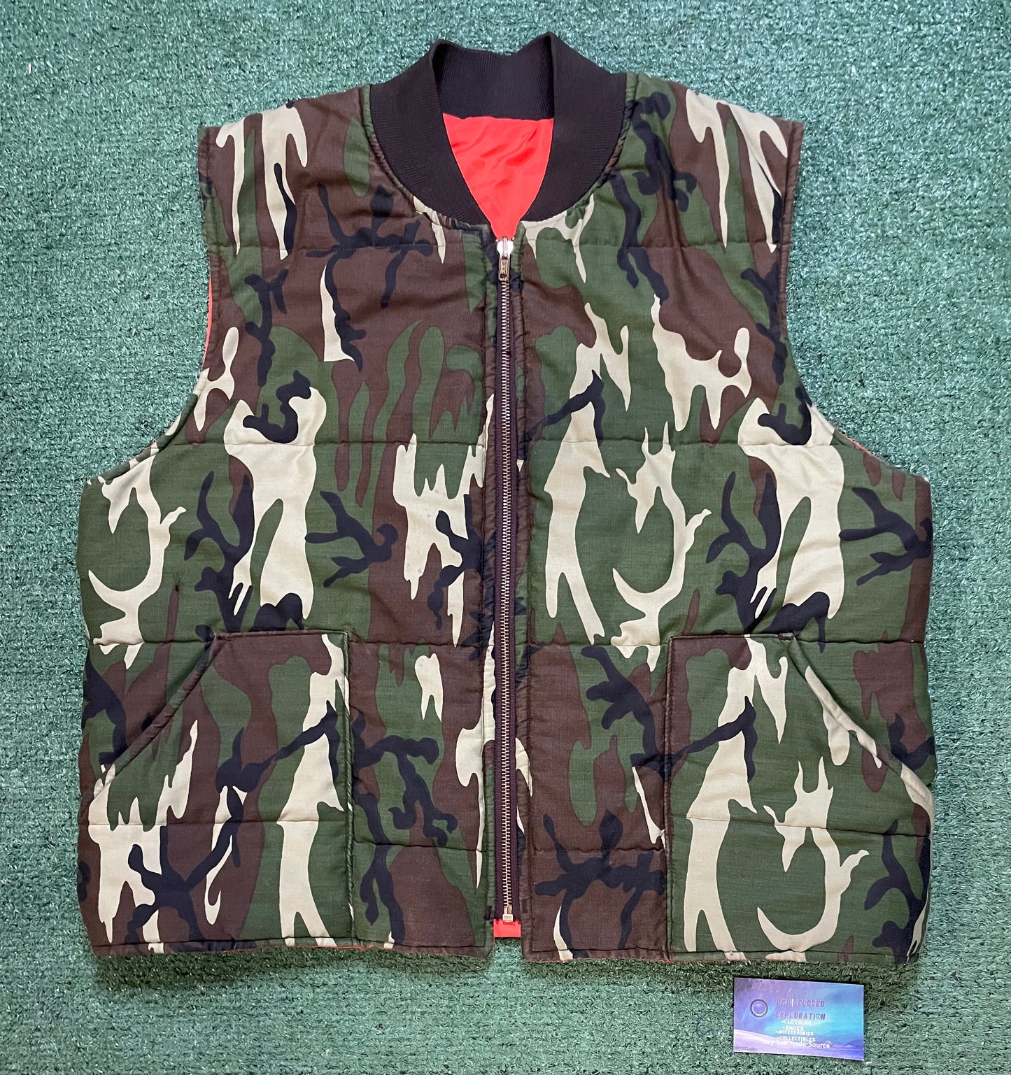 Vintage 1990s camo vest