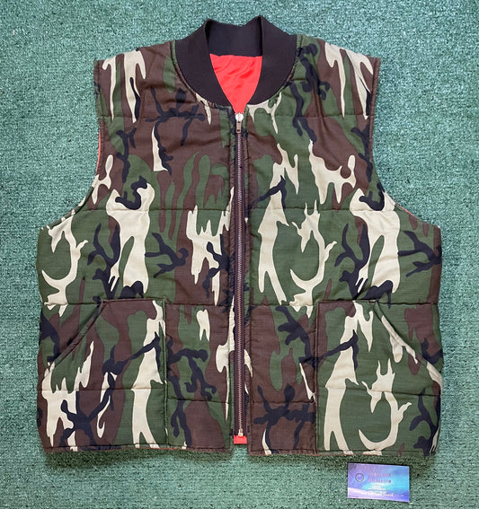 Vintage 1990s camo vest
