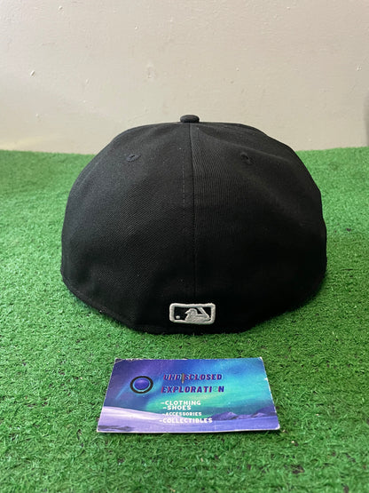 Washington nationals black white new era fitted hat