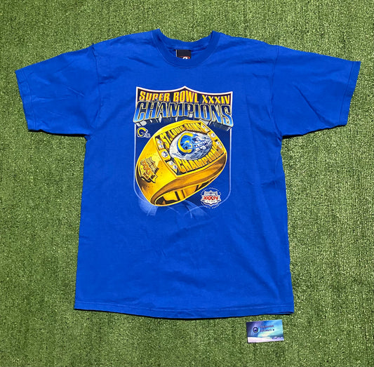 Vintage St Louis Rams Super Bowl XXXIV 2000 Tee