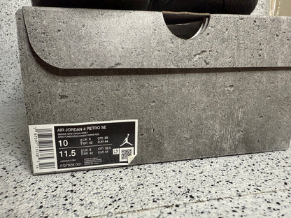 Jordan 4 Wet Cement 10 Men/11.5 Women “Preowned”