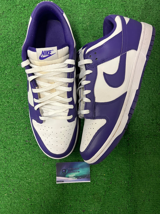 Nike dunk low championship purple size 14men/15.5women