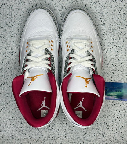 Jordan 3 Cardinal Red 11.5 Men/13 Women “Preowned”