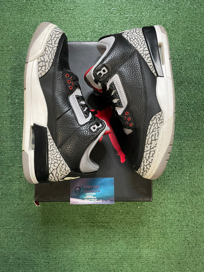 Air Jordan 3 black cement 2018 size 8.5men/10women