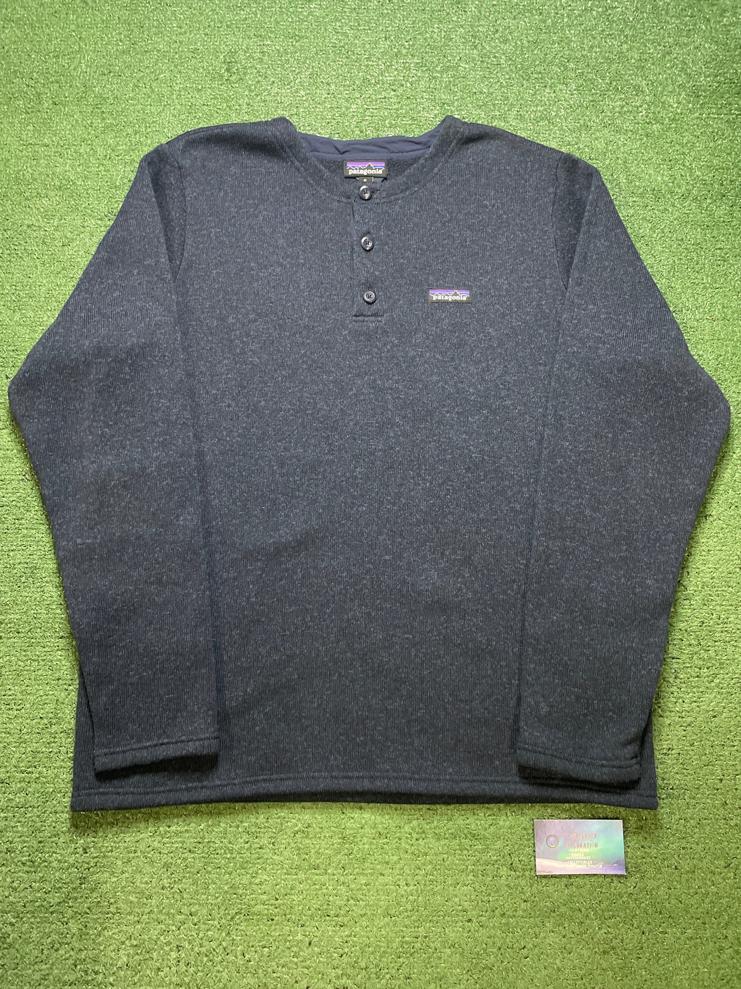 Patagonia navy Henley pullover